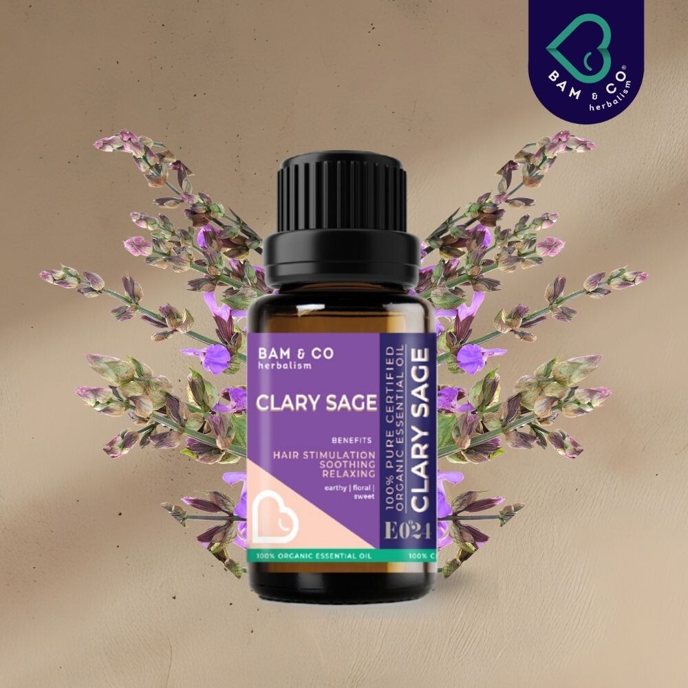 BAM & CO Clary Sage Organic Essential Oil 5ml / 10ml