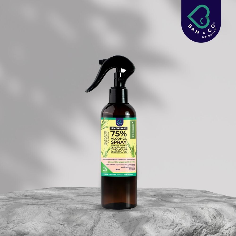 BAM & CO  Alcohol Spray – Lemongrass 250ml