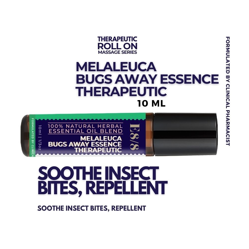 BAM & CO Melaleuca Bugs Away Therapeutic Essential Oil Roll On – Repellent 10ml